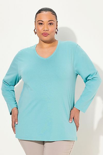 Ulla Popken T-Shirt Shirt V-Ausschnitt Relaxed günstig online kaufen