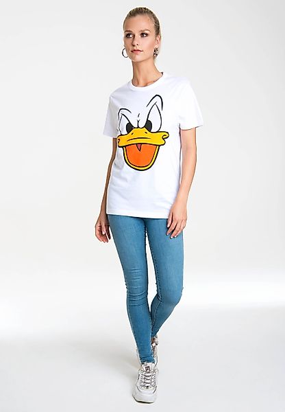 LOGOSHIRT T-Shirt "Donald Duck – Face", mit lizenziertem Originaldesign günstig online kaufen