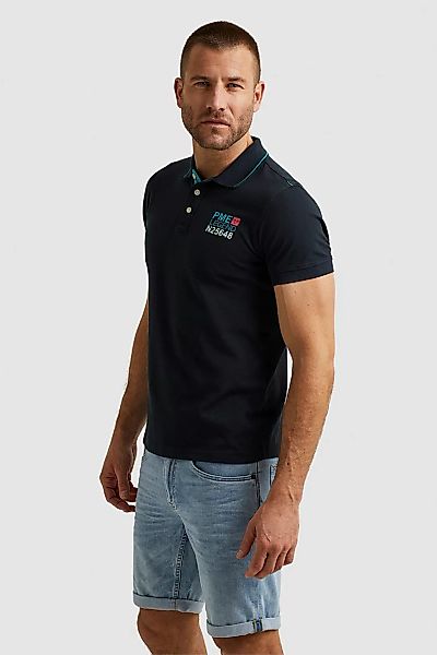 PME Legend Piqué Poloshirt Logo Navy - Größe M günstig online kaufen