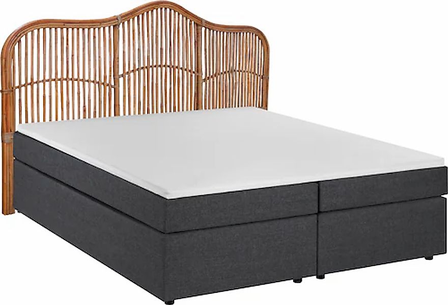SIT Boxspringbett Mit Rattan-Kopfteil günstig online kaufen