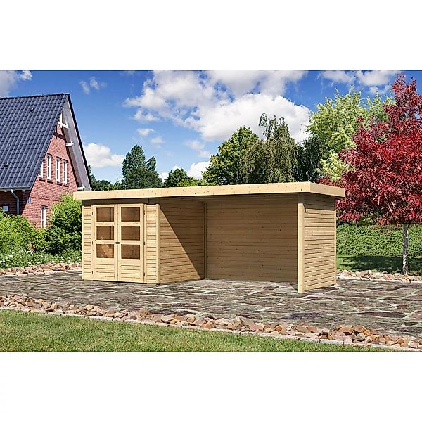 Karibu Holz-Gartenhaus Boras Natur Unbehandelt 209 cm x 213 cm günstig online kaufen