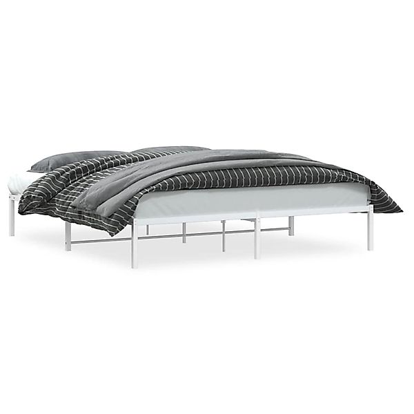 vidaXL Bettgestell Metall Weiß 183x213 cm 373678 günstig online kaufen