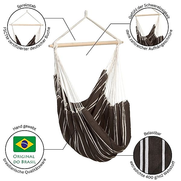 Amazonas Hängesessel Brasil KingSize Hängestuhl (Belastbarkeit günstig online kaufen