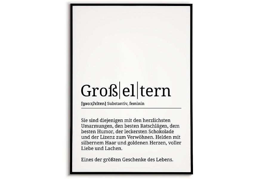 Tigerlino Poster Großeltern Definition Wandbild Oma Opa Geschenk günstig online kaufen