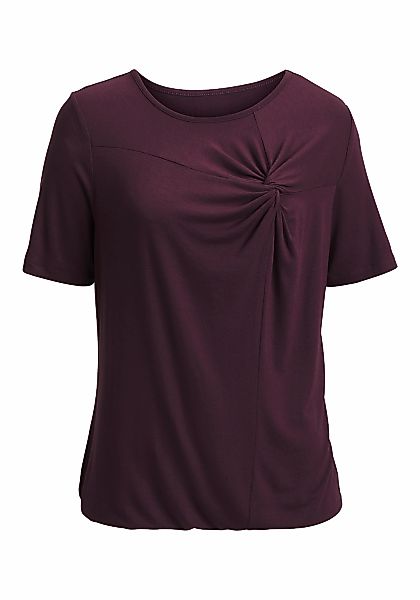 LASCANA T-Shirt "mit elegantem Knotendetail" 1 aus elastischer Viskose-Qual günstig online kaufen