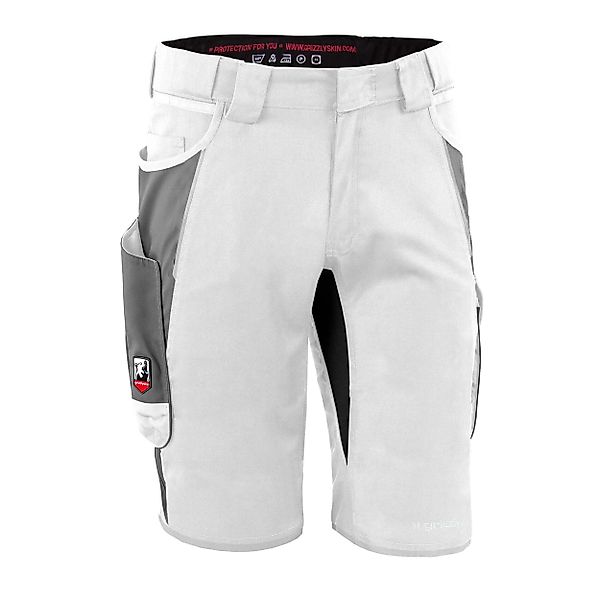 Qualitex Workwear Arbeitsshorts Shorts "IRON" weiß/grau, günstig online kaufen