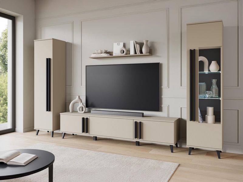 MIRJAN24 Wohnwand Helsinki II, (4er-Set, Vitrine, günstig online kaufen