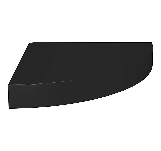 furnicato Wandregal Eck-Schweberegal Schwarz 25x25x3,8 cm MDF, 1-tlg. günstig online kaufen