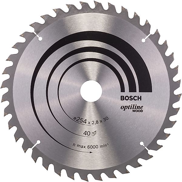 Bosch Kreissägeblatt Optiline Wood 254 mm x 30 mm x 2,8 mm günstig online kaufen