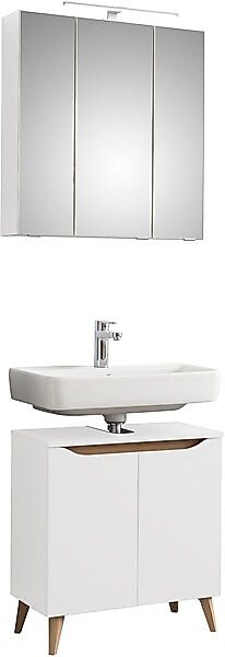 Saphir Badmöbel-Set »Quickset 2-teilig, Waschbeckenunterschrank mit LED-Spi günstig online kaufen