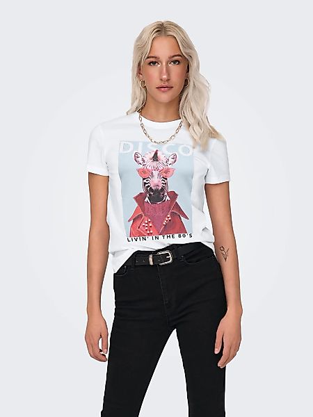 ONLY Kurzarmshirt "ONLVIBE LIFE S/S GLASSES TOP BOX JRS" Baumwolle, regular günstig online kaufen