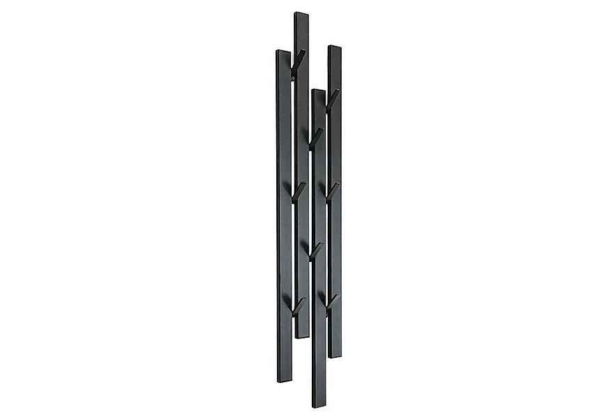 DanDiBo Wandgarderobe Mit Haken Wand Schwarz Metall Garderobe mit 8 Haken S günstig online kaufen