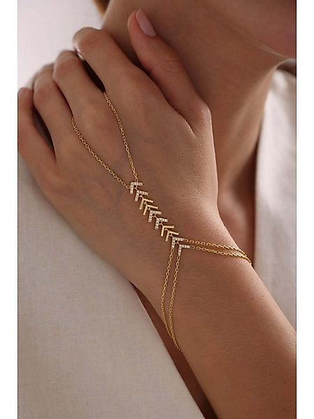 Nisan Silberring, Silber Damen-Handkette mit Ähren-Motiv, Şahmeran-Armband günstig online kaufen