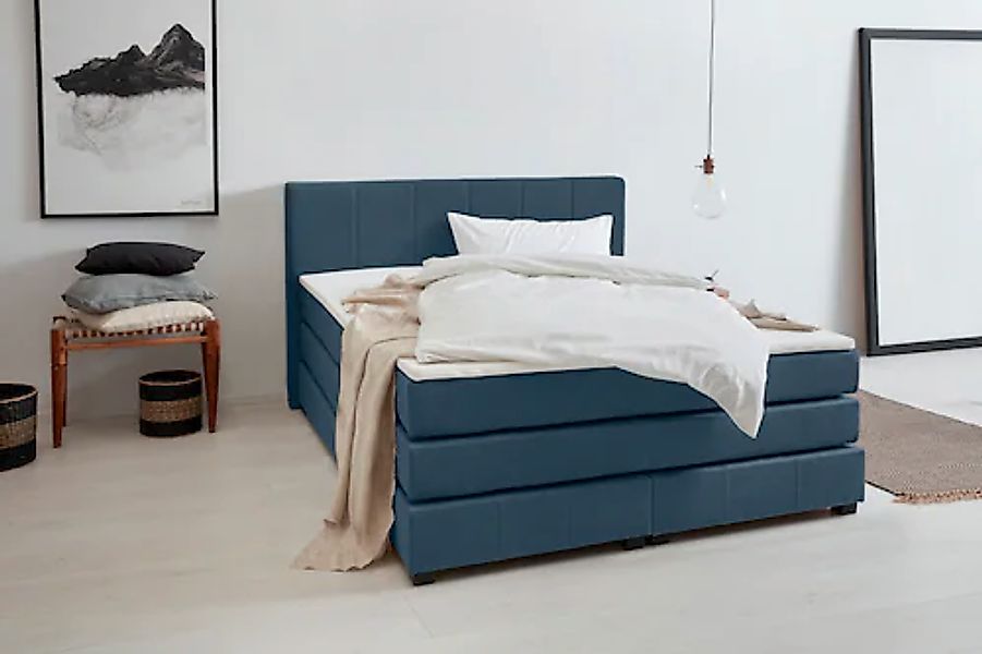 OTTO products Boxspringbett »Peetu«, Taschenfederkern-Matratze, in 4 Breite günstig online kaufen