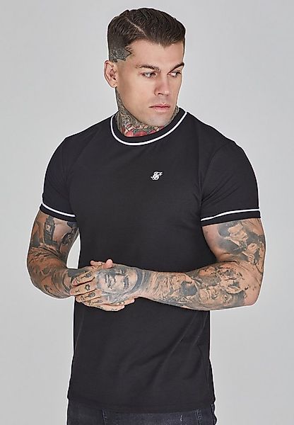 Siksilk T-Shirt SikSilk Herren Schwarzes Muscle Fit T-Shirt günstig online kaufen