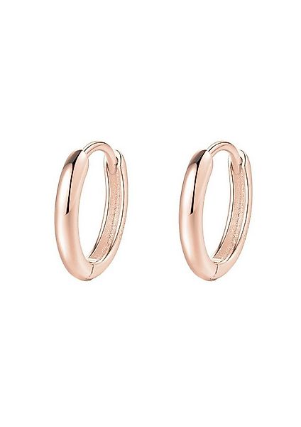 Hey Happiness Paar Creolen Chunky Silber 925 Damen, vergoldet, Kleine Basic günstig online kaufen