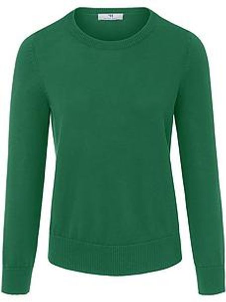 Rundhals-Pullover aus 100% SUPIMA®-Baumwolle Peter Hahn grün günstig online kaufen