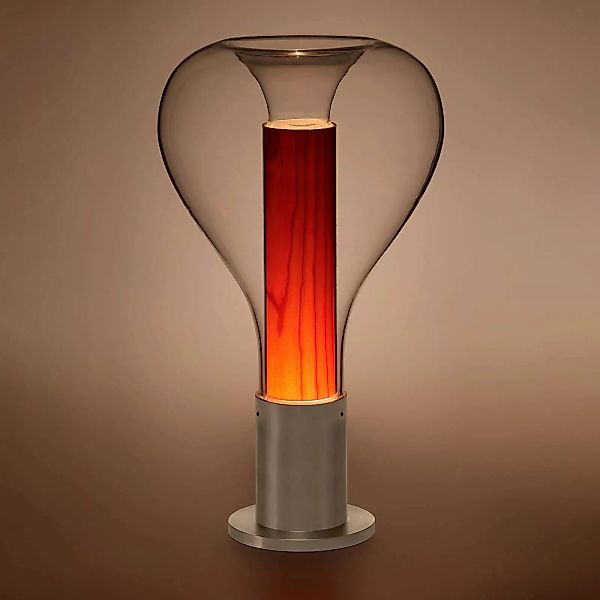 LZF Eris LED-Tischlampe Glas aluminium/kirsche günstig online kaufen