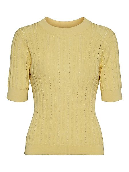VERO MODA Rundhals- Bluse Damen Gelb günstig online kaufen