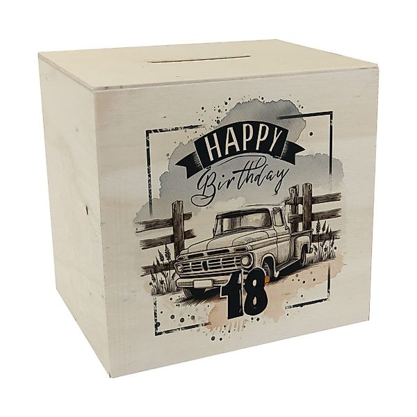 speecheese Spardose Happy Birthday 18 Auto günstig online kaufen