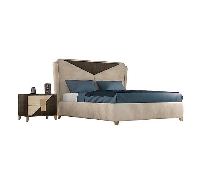 JVmoebel Bett Beige Bett Luxus Möbel Doppelbett Bettgestell Betten Doppel ( günstig online kaufen