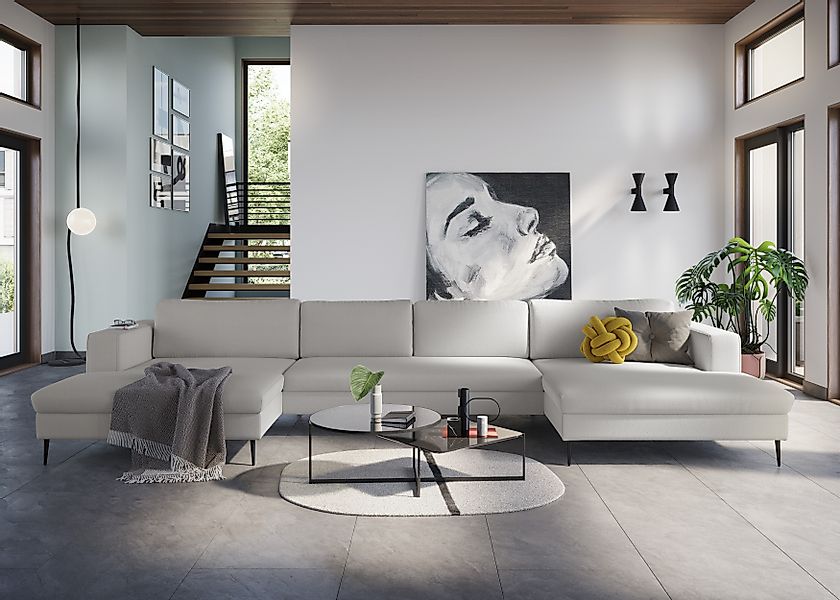 DOMO collection Wohnlandschaft "Modica U-Form", XXL, in moderner Optik mit, günstig online kaufen