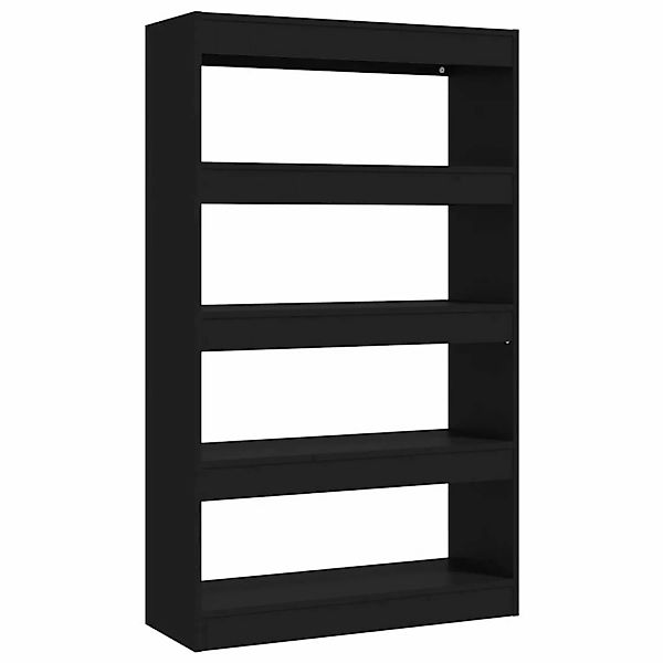 VidaXL Bücherregal/Raumteiler Schwarz 80x30x135 cm Holzwerkstoff günstig online kaufen