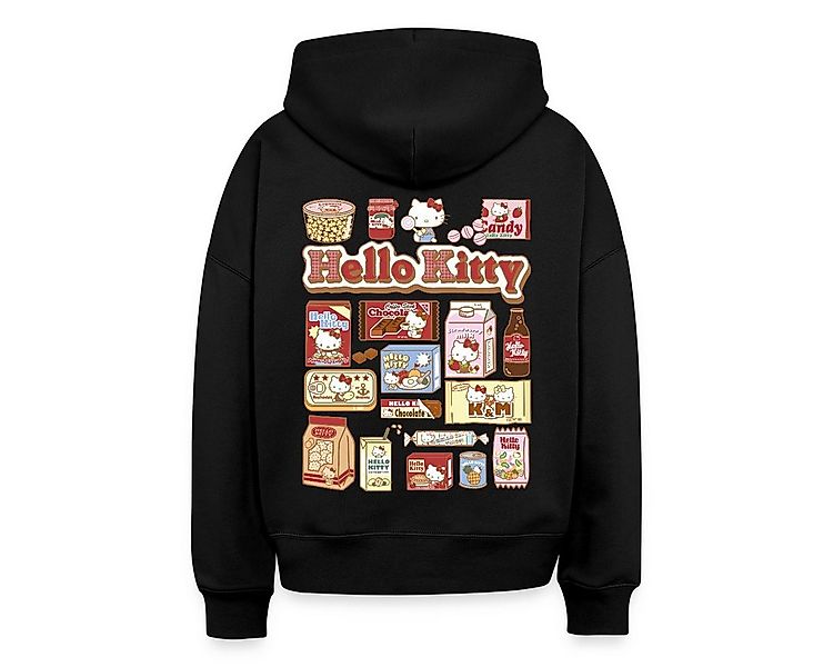 Spreadshirt Hoodie Hello Kitty Snack Collage Frauen Boxy Organic Hoodie (1- günstig online kaufen