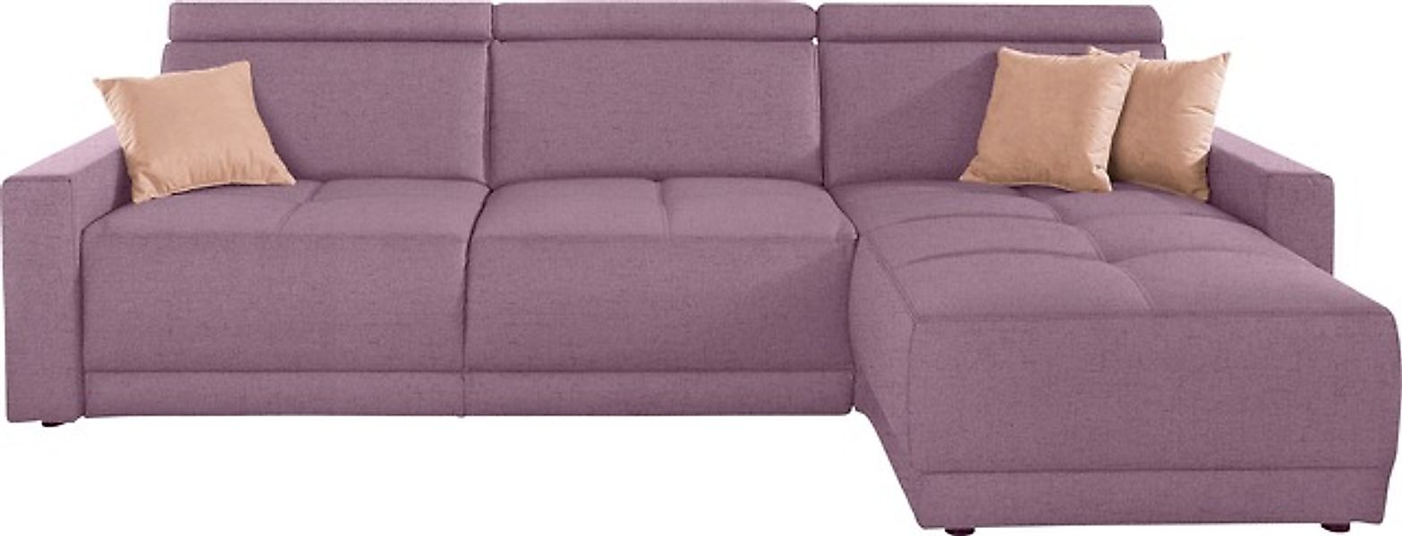 DOMO collection Ecksofa »Ava mit moderner Sitzheftung & toller Doppelnaht, günstig online kaufen