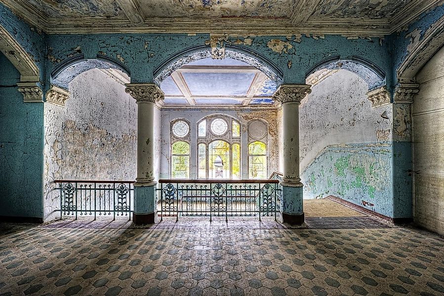 queence Acrylglasbild Vintage, Industie, Architektonische Elemente, Gebäude günstig online kaufen