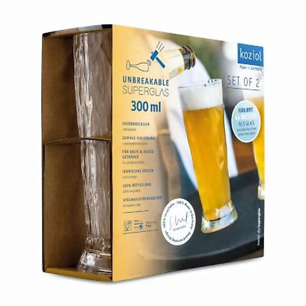 koziol CLUB No. 10 Superglas 300ml, 2er-Set Trinkgläser transparent günstig online kaufen