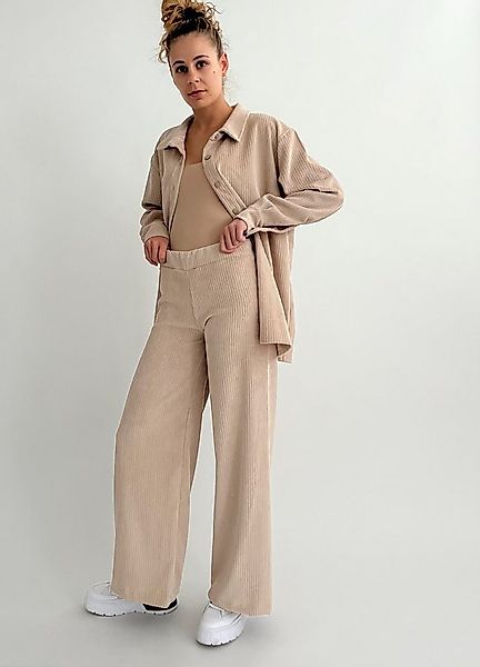 Zuckerwatte Cordhose Palazzo Hose in Cordoptik weich und bequem günstig online kaufen