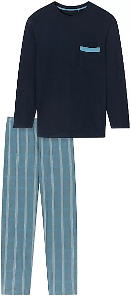 Schiesser Pyjama ""Comfort Nightwear"", (2 tlg.), mit V-Ausschnitt und aufg günstig online kaufen