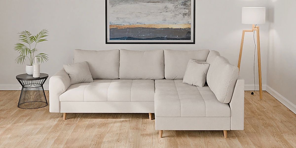 Home affaire Ecksofa "CHARRE L-Form mit Ottomane, Maße B/T/H: 231/161/81 cm günstig online kaufen