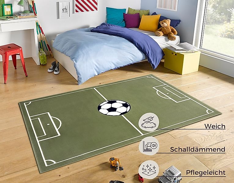 HANSE Home Teppich »Estadio«, rechteckig, 8 mm Höhe, Kinderteppich, Spielte günstig online kaufen