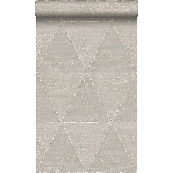 Origin Luxury Wallcoverings Tapete Verwitterte Metalldreiecke Silber 53 Cm günstig online kaufen