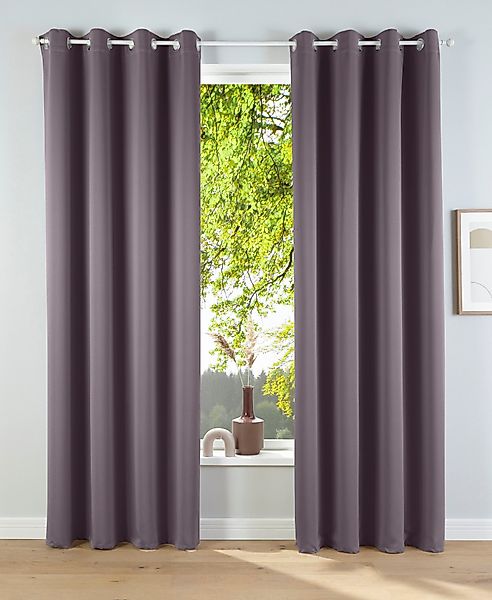 my home Verdunkelungsvorhang "Solana" Ösen 2 Stk. tlg. 2-er Set, Breite 140 günstig online kaufen