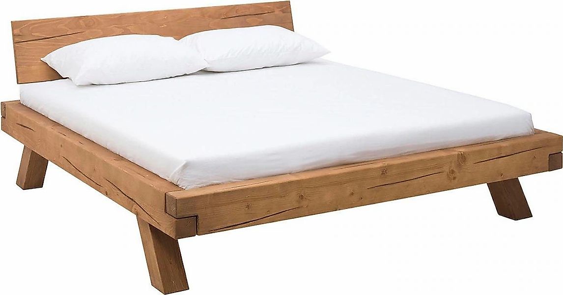 SalesFever Massivholzbett "Eik Naturbelassenes Bett" Landhaus-Charme trifft günstig online kaufen