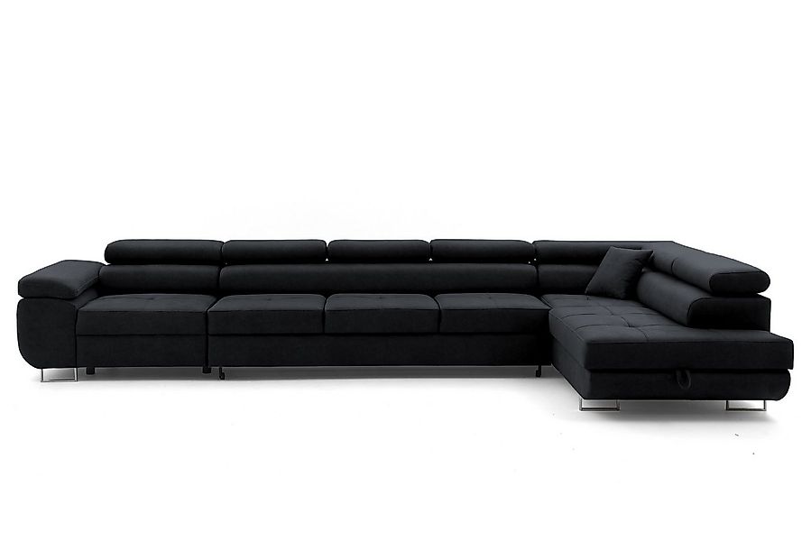 Muffo Ecksofa WILD XXL, mit Bettkasten, Hohe Metallfüße, verstellbare Kopfs günstig online kaufen