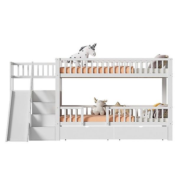 Odikalo Etagenbett Kinderbett,mit Rutsche,und magnetischer Tür,ohne Matratz günstig online kaufen