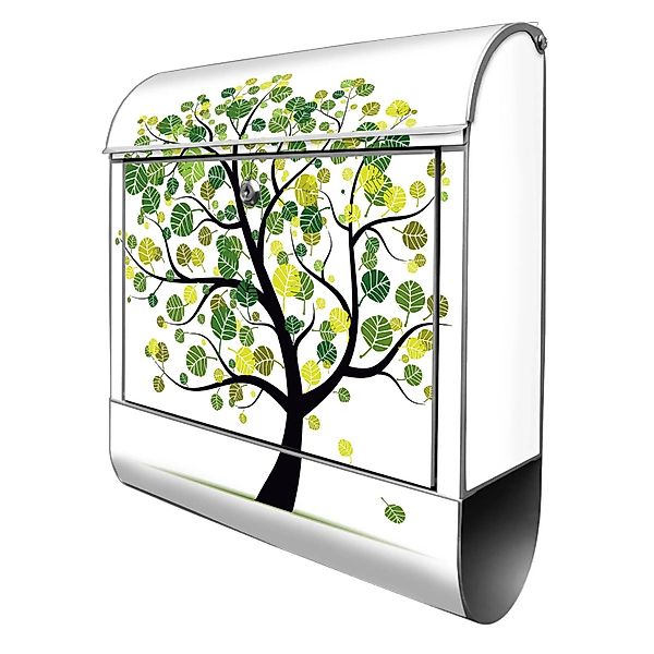 Banjado Design Briefkasten Silber Pulverbeschichtet 39x47x14cm 2 Schlüssel günstig online kaufen