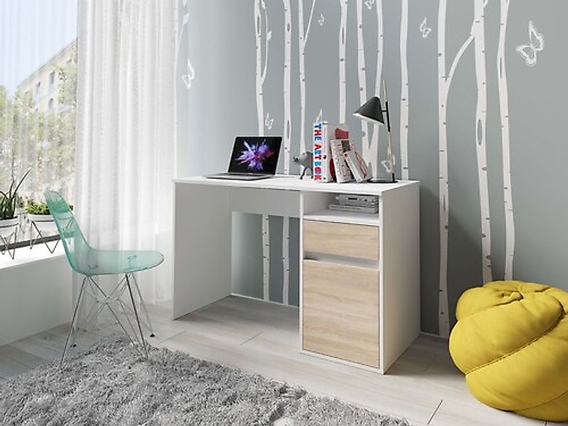 Home affaire Schreibtisch »Tinsley« mit Schublade, und Tür, Breite 120 x53 günstig online kaufen