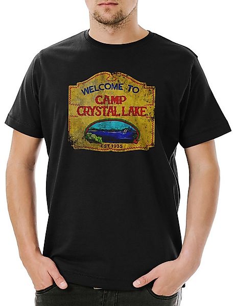 Urban Backwoods Print-Shirt Camp Crystal Lake Vintage Sign Herren T-Shirt F günstig online kaufen