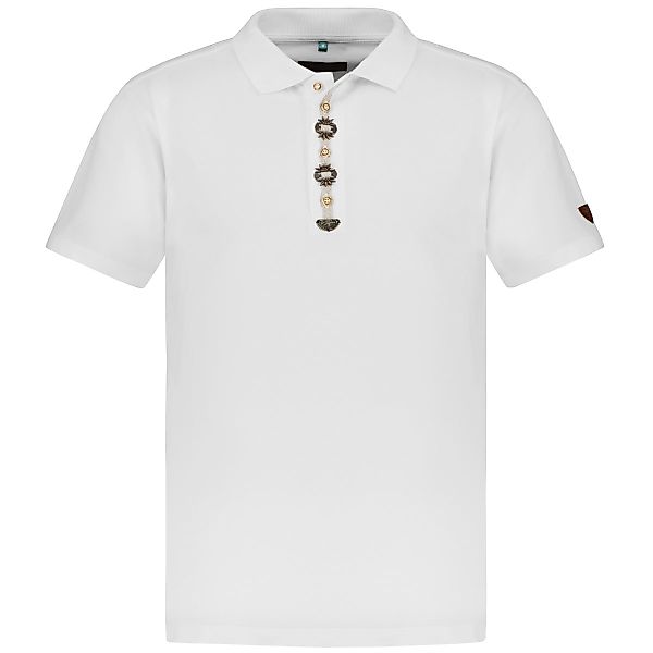 Orbis Poloshirt mit Trachtenelementen Farbe weiß Größe: 7XL günstig online kaufen