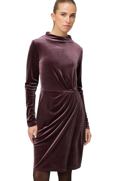 Zero Samtkleid Damen Samtkleid mit Raffungen günstig online kaufen