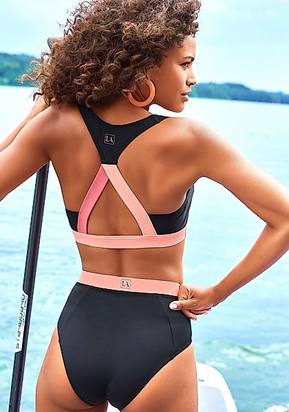 LASCANA ACTIVE Bustier-Bikini-Top Janni, mit kontrastfarbenen günstig online kaufen