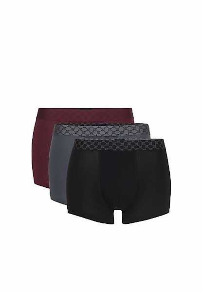 JOOP Boxershorts "Everyday" 3er Pack, Baumwoll-Mix, Cornflower-Design-Bund, günstig online kaufen