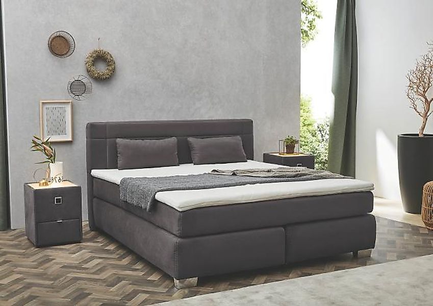 Boxspringbett ROMANA von Jockenhöfer 180x200cm dunkelgrau günstig online kaufen