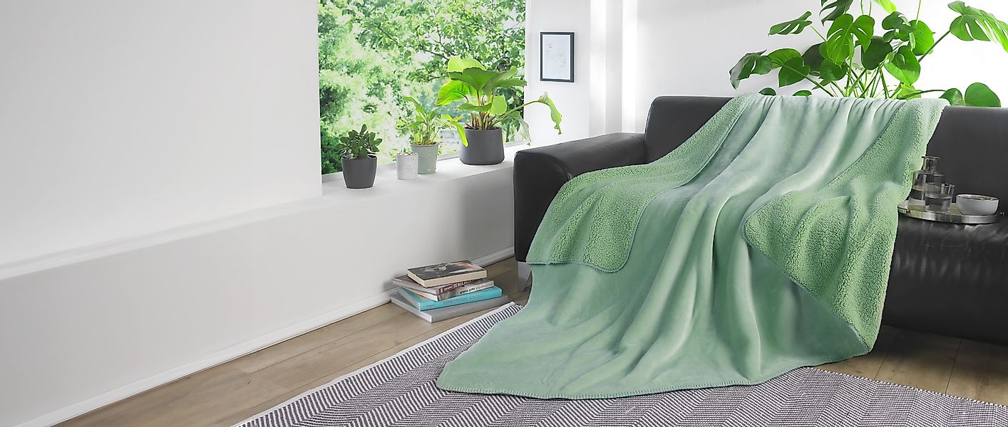 Wohndecke Demi Flausch, KiNZLER, mit Wendefunktion günstig online kaufen