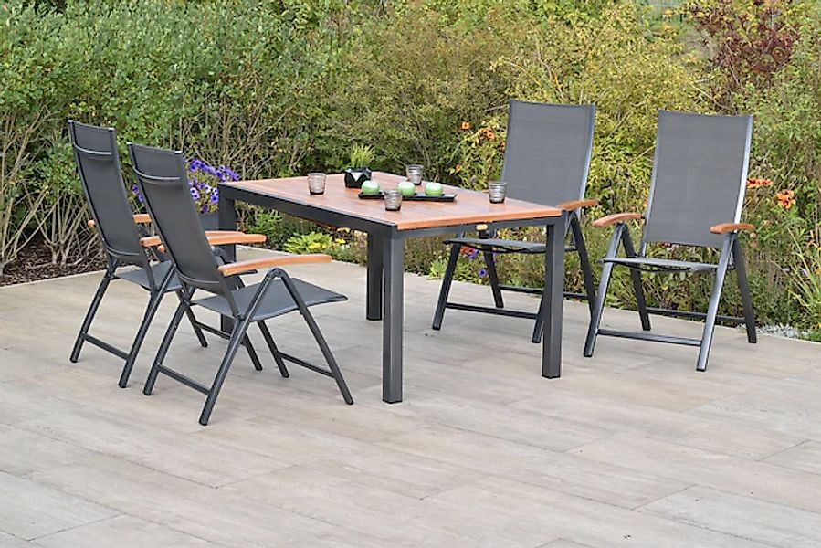 MERXX Garten-Essgruppe »»Toblino«« Set, 5-fach verstellbare Rückenlehne, pu günstig online kaufen